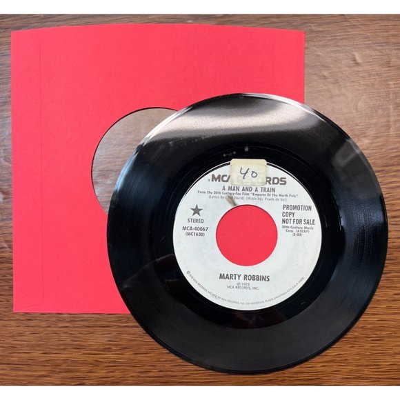 Marty Robbins A Man and a Train / Las Vegas Nevada 45 Country Promo MCA 40067 - Picture 3 of 4